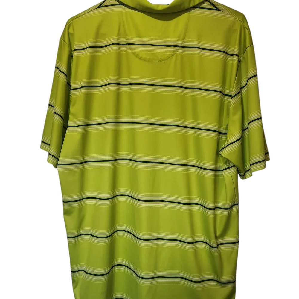 Cool Play Golf Pro Green Striped Men's Polo Shirt - Picture 7 of 9